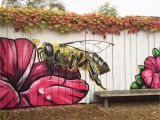 Garden Murals for Outdoors I Spent My Sunday Morning Painting A Bee On the Fence Of A Local