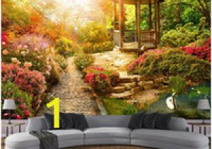 Garden Scene Wall Murals Custom Mural Wallpaper 3d Stereo Sunshine Garden Scenery Wall Painting Living Room Bedroom Home Decor Wall Papers for Walls 3 D