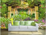 Garden Wall Murals Uk Custom Wall Paper Pastoral Garden Flower 3d Wall Mural Restaurant Cafe Living Room Backdrop Wall Painting Mural Wallpapers