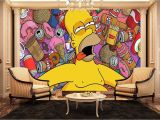 Garden Wall Murals Uk Homer Simpson Wall Mural Kids Wall Murals Amazon