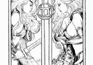 Gemini Coloring Pages Lady Death Zodiac Gemini Lines by toolkittenviantart On