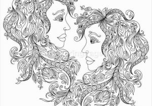 Gemini Coloring Pages Zodiac Sign Gemini Coloring Pages