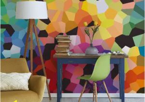 Geometric Wall Mural Ideas Colourful Wall Mural by Wallsauce Colourful