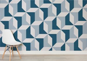 Geometric Wall Murals Uk Blue Geometric Wallpaper Abstract Design