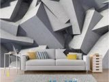 Geometric Wall Murals Uk Custom Abstract Geometry Wallpaper 3d Stereoscopic Art Wall Mural Living Room Bedroom Background Wall Gray Flower Wallpaper Flower Wallpapers From