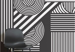 Geometric Wall Murals Uk Geometric Black & White Wallpaper