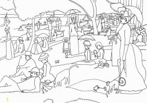 George Seurat Coloring Pages Art