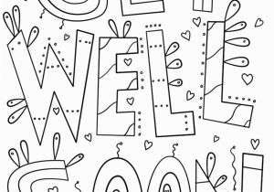 Get Well soon Printable Coloring Pages Get Well soon Doodle Coloring Page