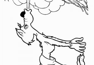 Giant Coloring Murals Three Little Pigs Coloring Page the Big Bad Wolf Blowing the Straw