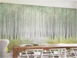 Giant Scenic Wall Mural Abstract Hand Painted Birch forest Scenic Wallpaper Wall