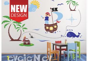 Giant Treasure Map Wall Decoration Mural Pirates Wall Decals Kids Wall Decals Children Wall