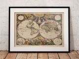 Giant Treasure Map Wall Decoration Mural Weltkarte Historische Weltkarte Antike Weltkarte