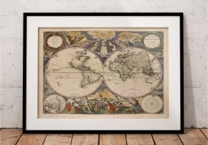 Giant Treasure Map Wall Decoration Mural Weltkarte Historische Weltkarte Antike Weltkarte