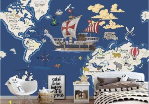 Giant Treasure Map Wall Decoration Mural World Animal Treasure Map Nautical Wind Children S Room Background Wall Custom Mural Green Wallpaper Any Size Wallpapers High Resolution