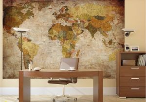 Giant Wall Map Mural Details About Vintage World Map Wallpaper Mural Giant