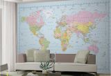 Giant Wall Map Mural World Map Wallpaper Mural