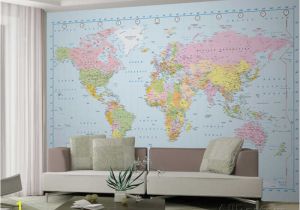 Giant Wall Map Mural World Map Wallpaper Mural