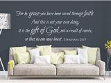 Giant Wall Sticker Murals Amazon Vinyl Wall Decal Ephesians 2 8 9 for by Grace