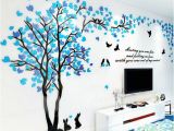 Giant Wall Sticker Murals Huge Removable Green Tree&birds Wall Stickers Home Decor