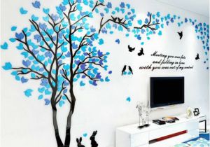 Giant Wall Sticker Murals Huge Removable Green Tree&birds Wall Stickers Home Decor