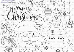 Gingerbread Girl Coloring Pages Printable Christmas Stamps Santa Claus Stamps Mercial Use Xmas