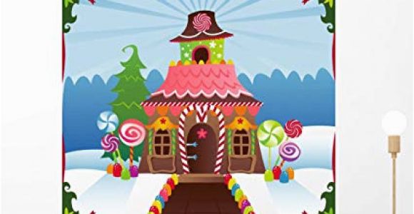 Gingerbread House Wall Mural Amazon Wallmonkeys Wm Snowy Gingerbread House