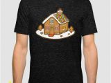 Gingerbread House Wall Mural Gingerbread House Pattern Christmas Day T Shirt