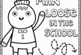 Gingerbread Man Loose In the School Coloring Page Gingerbread Man Loose In the School by Laura Murray Book