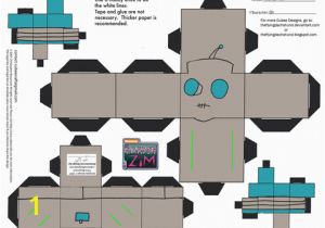 Gir Coloring Pages From Invader Zim Gir Paper toy