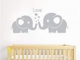 Girl Nursery Wall Murals Amazon Kiskistonite Cute Elephant Family with Love