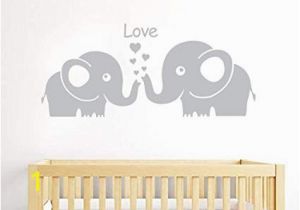 Girl Nursery Wall Murals Amazon Kiskistonite Cute Elephant Family with Love