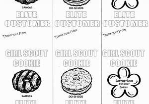 Girl Scout Coloring Pages Printable Girl Scout Cookie Thank You Coloring Magnet Printable Print