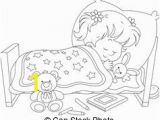 Girl Sleeping In Bed Coloring Page Cot Illustrations and Clipart 1 459 Cot Royalty Free