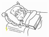 Girl Sleeping In Bed Coloring Page Dulemba Coloring Page Tuesday Book Sleep