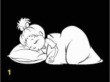 Girl Sleeping In Bed Coloring Page Sleeping Little Girl Coloring Page Coloringcrew