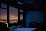 Glow In the Dark Ceiling Murals Night Sky Star Ceiling Moon Et Shooting Stars Glow In