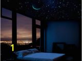 Glow In the Dark Ceiling Murals Night Sky Star Ceiling Moon Et Shooting Stars Glow In