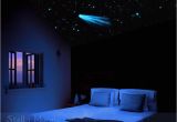 Glow In the Dark Ceiling Murals Night Sky Star Ceiling Moon Et Shooting Stars Glow In