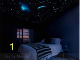 Glow In the Dark Ceiling Murals Night Sky Star Ceiling Moon Et Shooting Stars Glow In