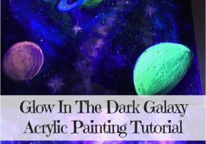 Glow In the Dark Space Wall Mural How to Paint A Galaxy Glow In the Dark Acrylic Painting