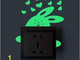 Glow In the Dark Wall Mural Window Amazon Ufengke 3 Pack Cute Rabbit Switch Stickers Wall