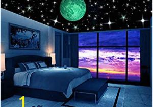 Glow In the Dark Wall Murals Amazon Amazon Bollepo Glow In the Dark Moon 30cm Night Light Glowing