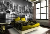 Glow In the Dark Wall Murals Amazon New York City at Night Skyline View Black & White Wallpaper Mural