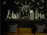 Glow In the Dark Wall Murals Uk Glow In the Dark Statue Liberty Wall Stickers Decal Luminous New