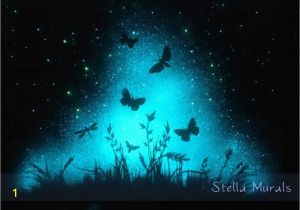 Glowing Murals for Walls Glow In the Dark Star Murals Turn Your Room Into Cosmic