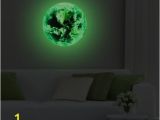 Glowing Murals for Walls Iloky New 3d Wall Stickers for Kids Rooms Green Light Moon