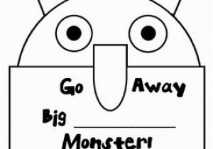 Go Away Big Green Monster Coloring Page Go Away Big Green Monster Make Your Own " Cut" Book