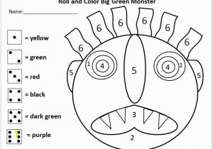 Go Away Big Green Monster Coloring Page Roll and Color Big Green Monster Printable