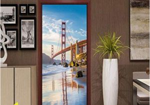 Golden Gate Bridge Wall Mural Amazon Pbldb 77x200cm 3d Golden Gate Bridge Door