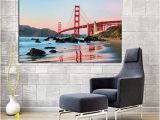 Golden Gate Bridge Wall Mural Amazon Yjffbh Retro Print Modern Abstract Golden Gate